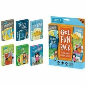 Hoyle 6 In 1 Fun Pack- Kids Playing Cards Games